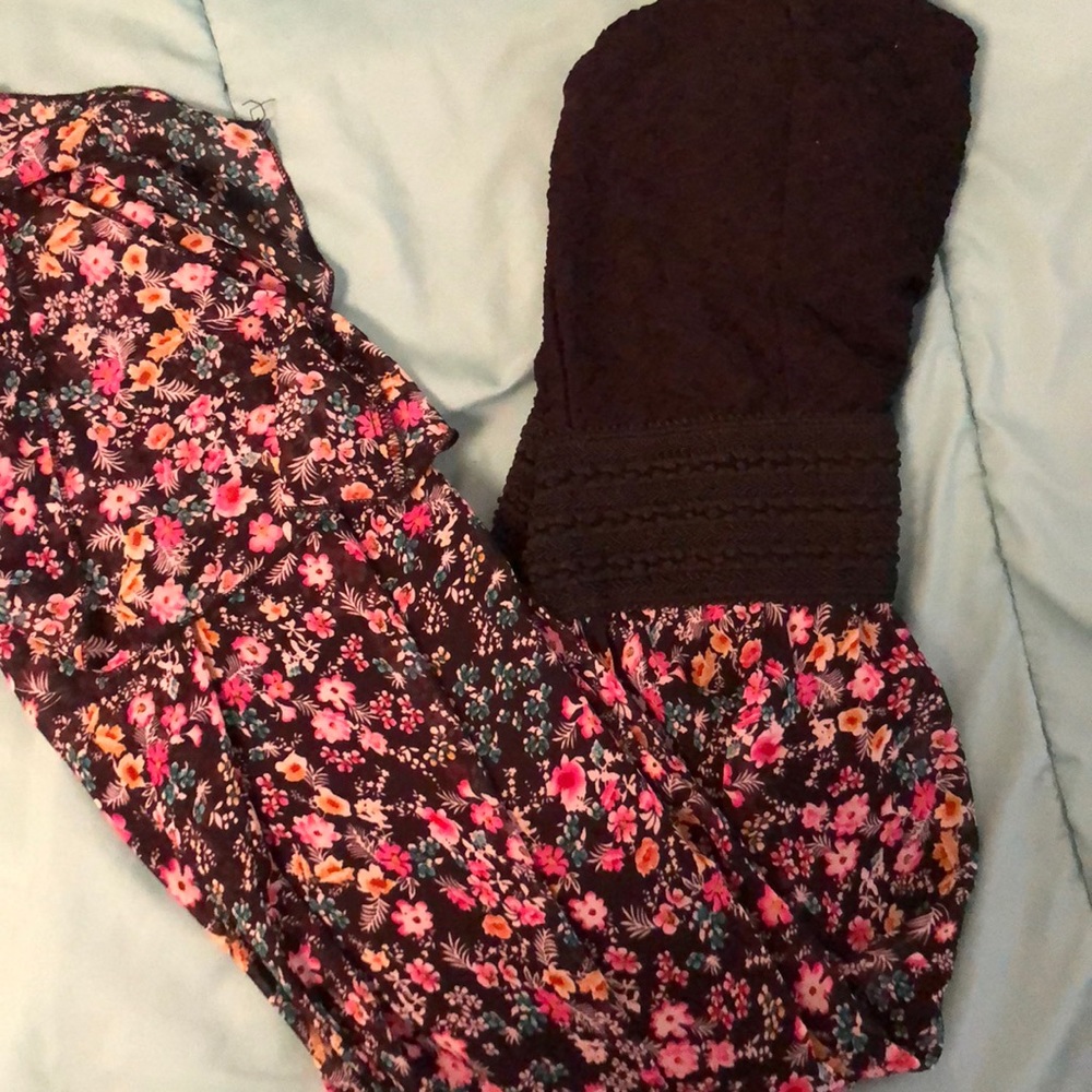 Black/floral dress